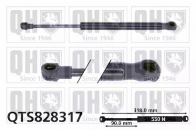 QUINTON HAZELL qts828317 -  Газовая пружина, заднее стекло